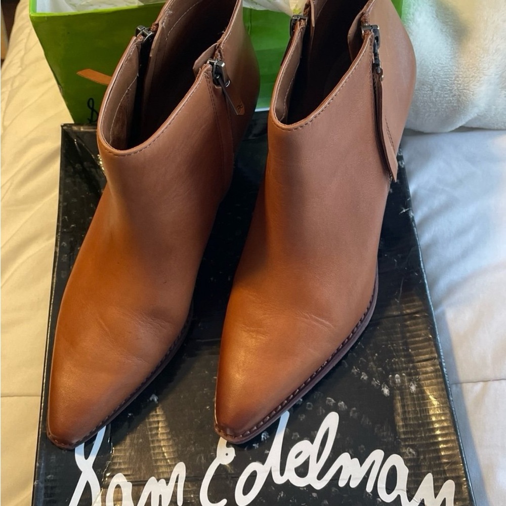 Sam Edelman Women's Brown Leather Ankle Boots